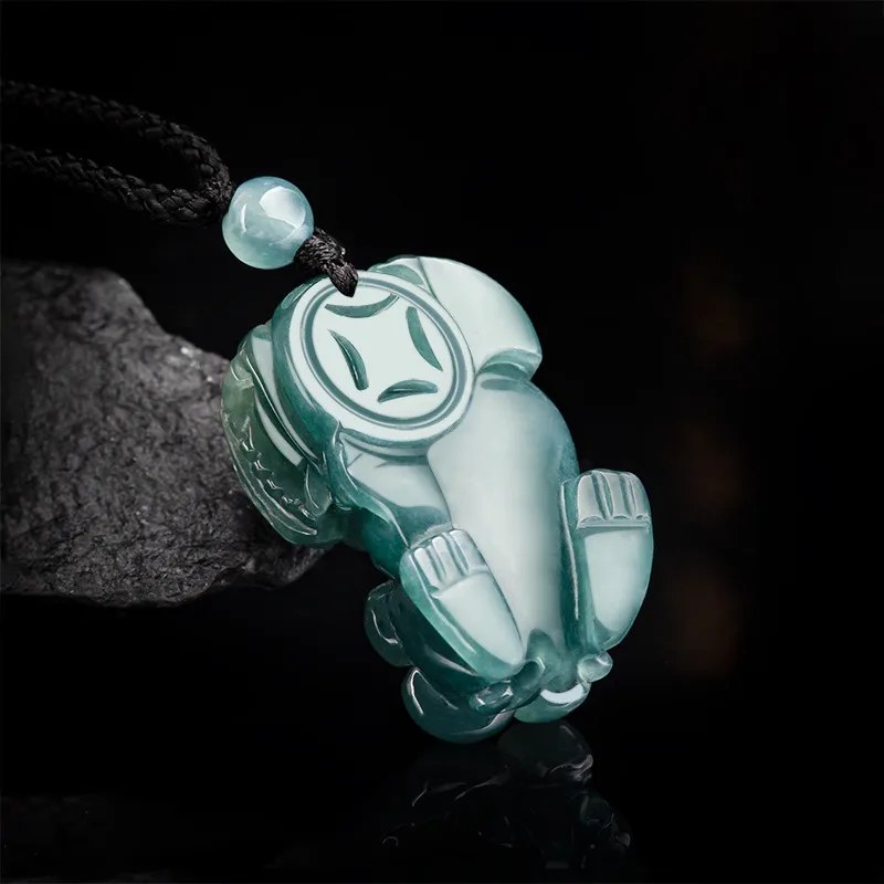 Green Craftsman Glutinous Jade Jadeite Pendants Unisex-4