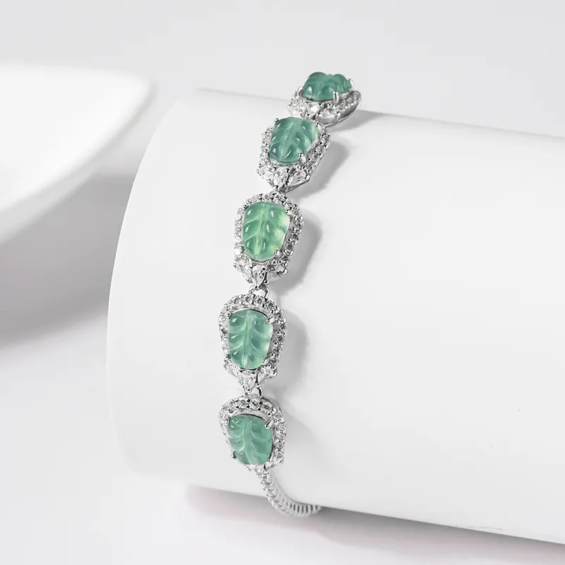 Green Craftsman Ice Glutinous Bracelets Women's-4