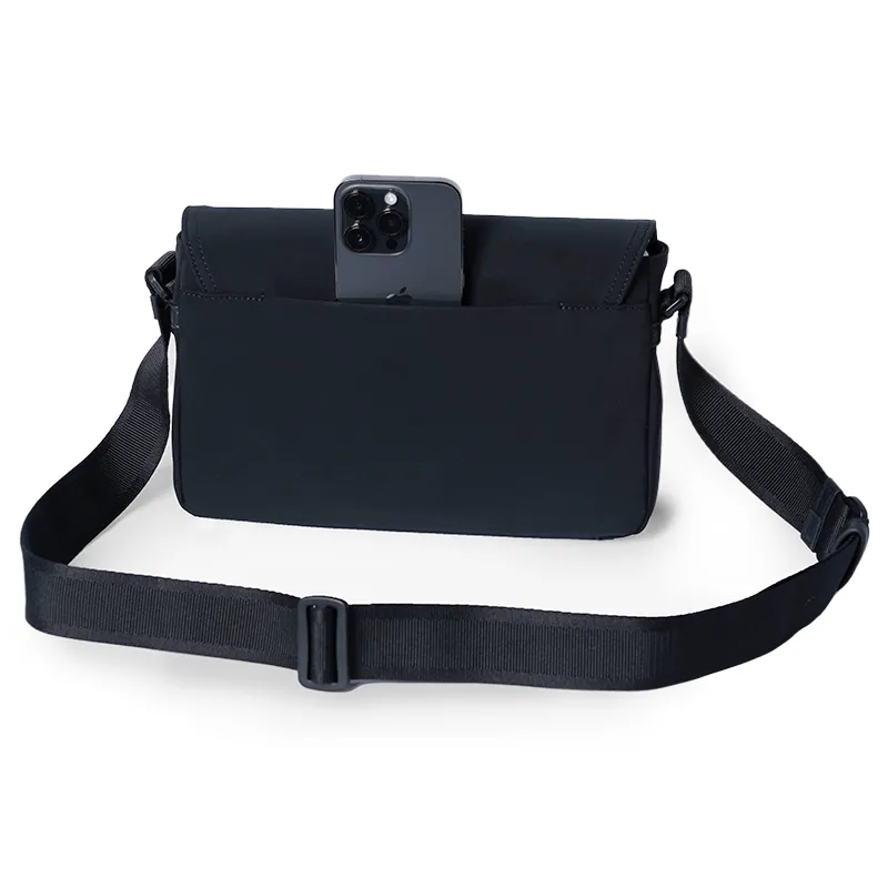 NAYO SMART Fabric Small Square Bag, Crossbody Bag Trumpets Men's Black-2