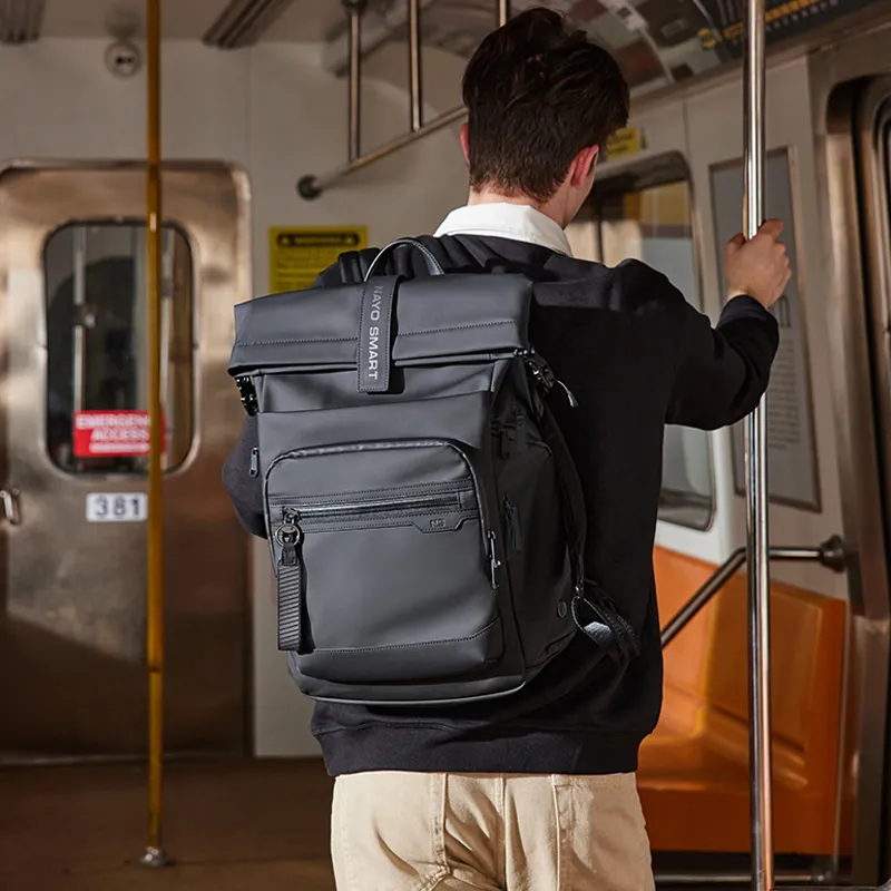 NAYO SMART Technical Fabric 16-Inch Laptop Bag Backpack Unisex Black-5