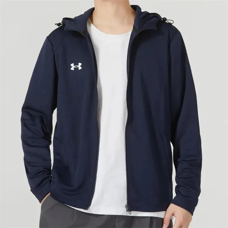 Under Armour Jackets Coats Men's Ink Blue Includes Necklace-1