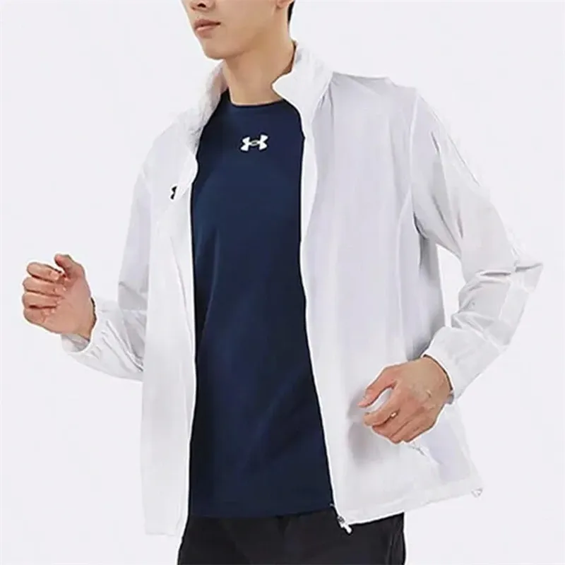 Under Armour Jacket Men's White Comes With Necklace-5