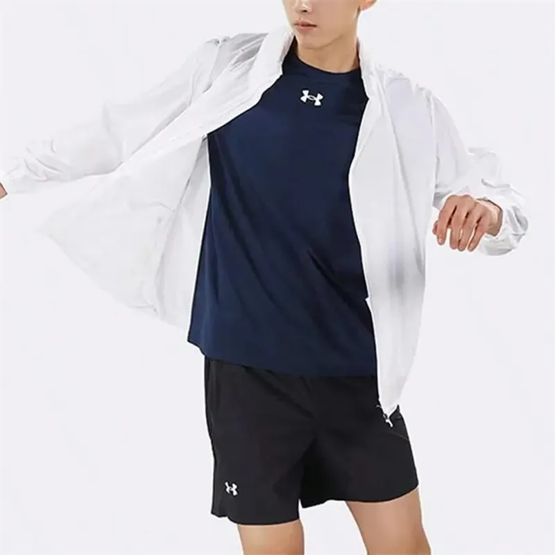 Under Armour Jacket Men's White Comes With Necklace-2