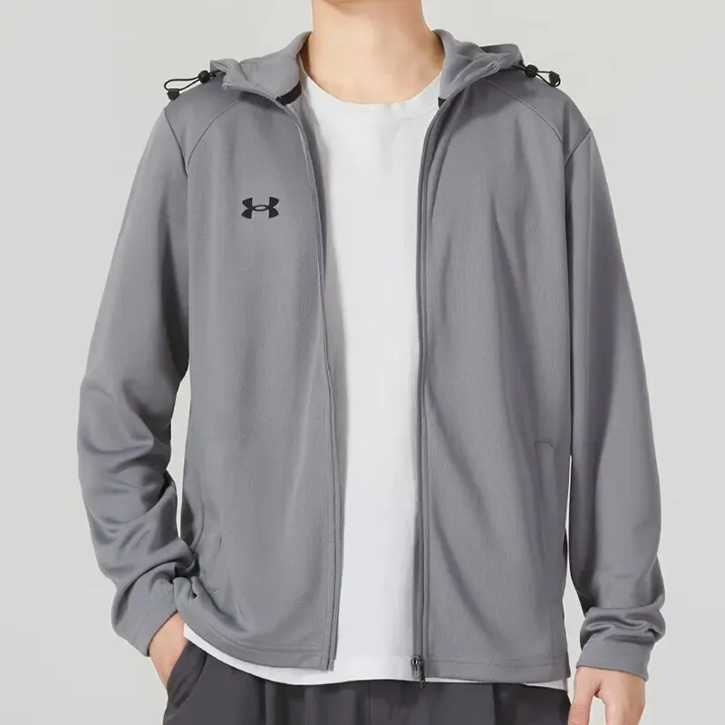 Under Armour Jackets Coats Men's Gray Comes With Necklace-3