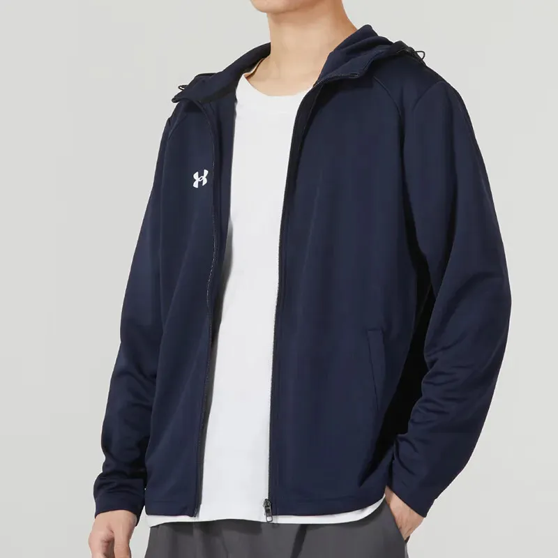 Under Armour Jackets Coats Men's Ink Blue Includes Necklace-3