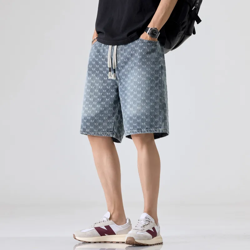 Jeep Denim Shorts Unisex Nostalgic Blue-3
