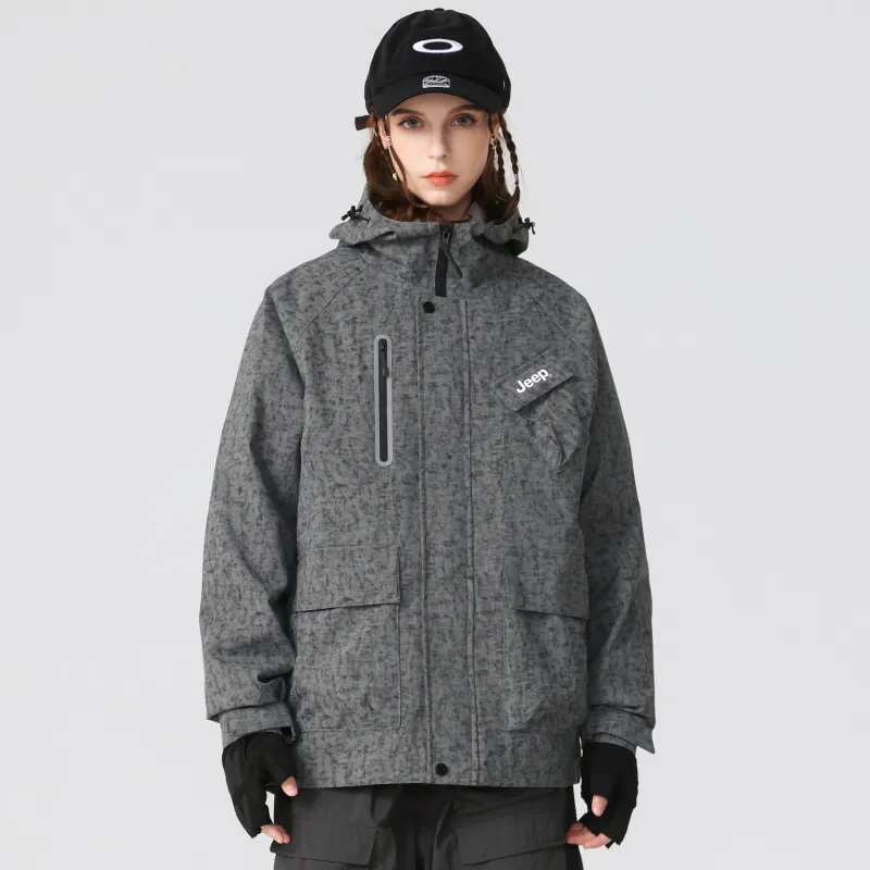 Jeep Windproof Waterproof Breathable Cold Resistant Rainproof Windbreaker Jacket Unisex-24