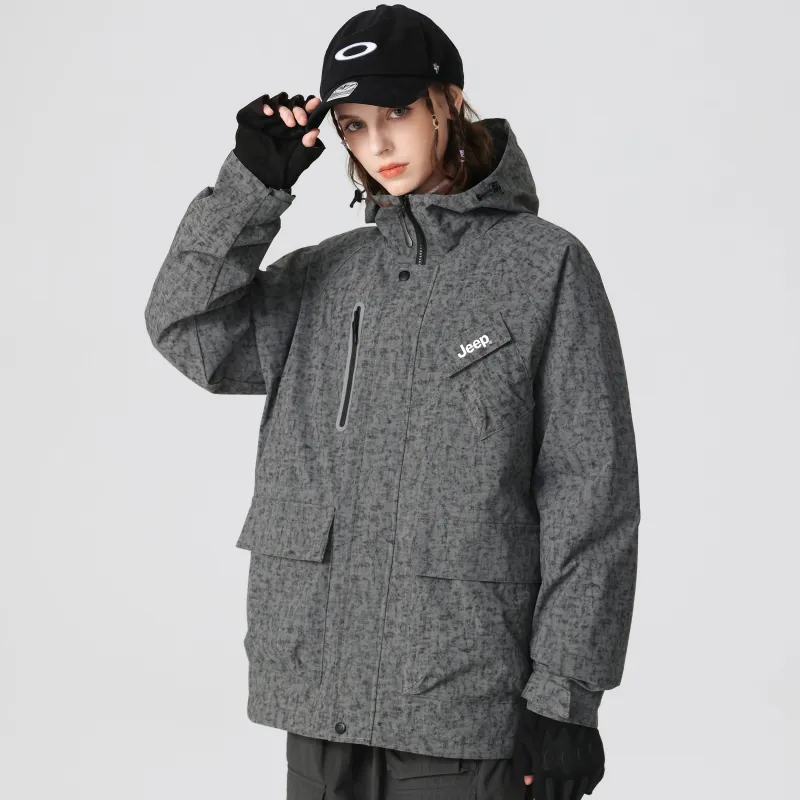Jeep Windproof Waterproof Breathable Cold Resistant Rainproof Windbreaker Jacket Unisex-43