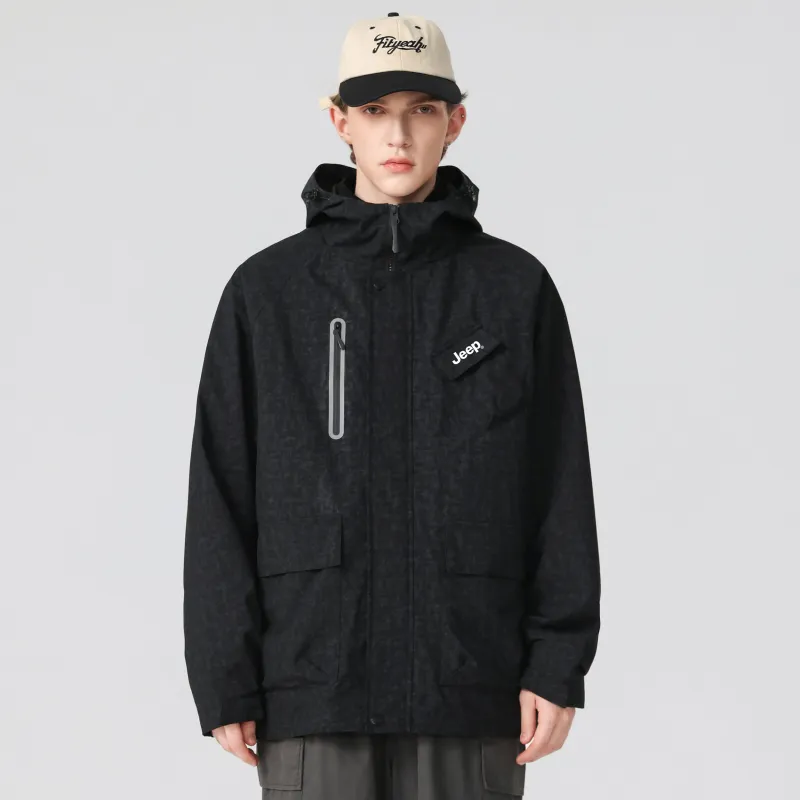 Jeep Windproof Waterproof Breathable Cold Resistant Rainproof Windbreaker Jacket Unisex-2