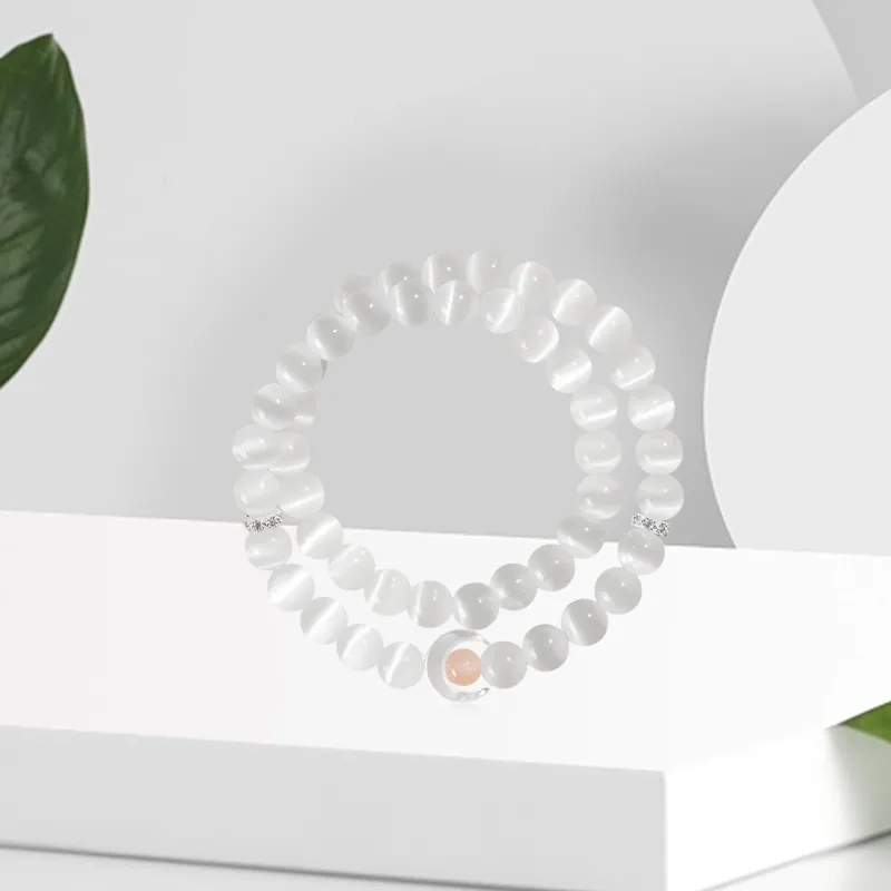OSSINMI Glass Cat Eye Bracelets Unisex-6