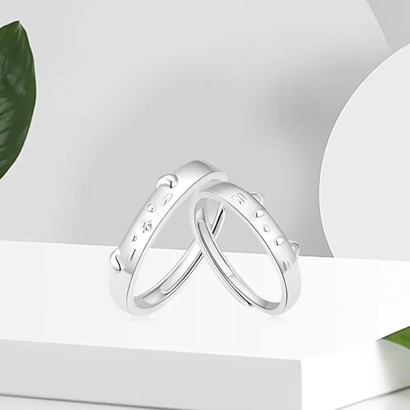 OSSINMI S 999 Fine Silver Rings Unisex-3