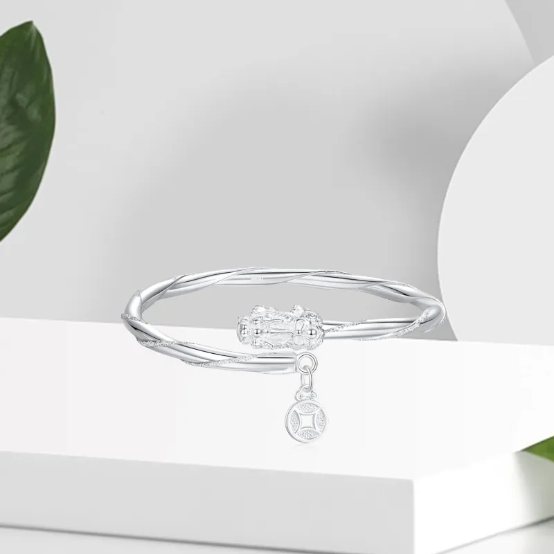 OSSINMI 999 Fine Silver Bangles Women's-2