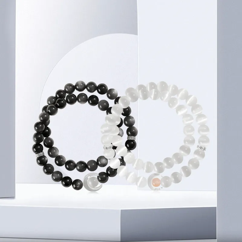 OSSINMI Glass Cat Eye Bracelets Unisex-10