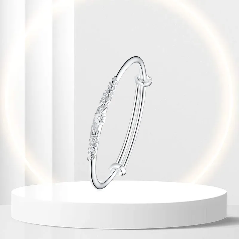 OSSINMI S999 Fine Silver Bangles Women's-1