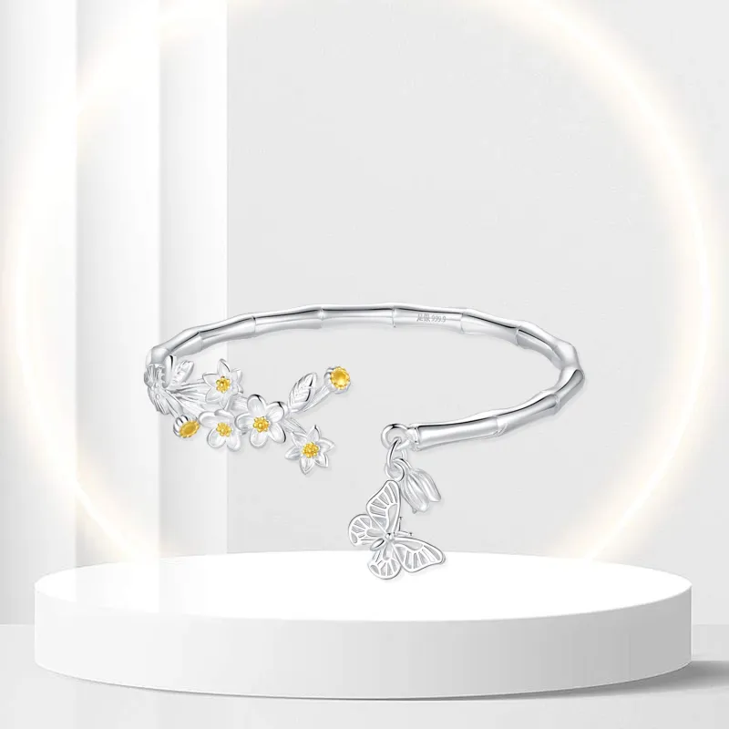 OSSINMI S999 Fine Silver Bangles Women's-1