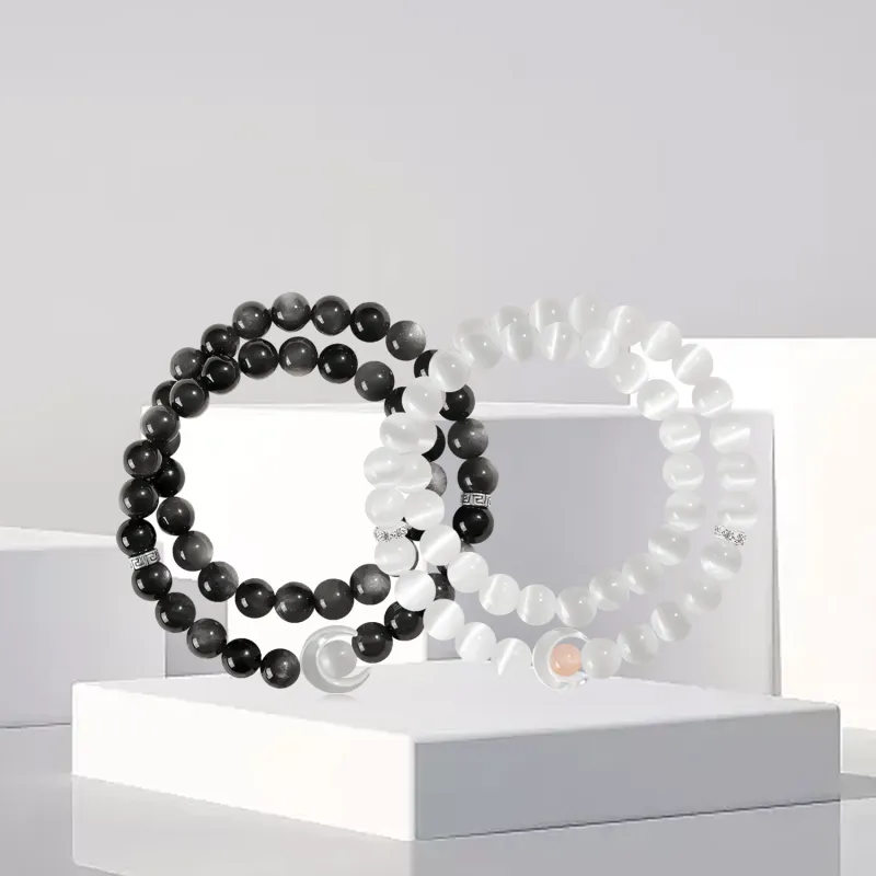 OSSINMI Glass Cat Eye Bracelets Unisex-9