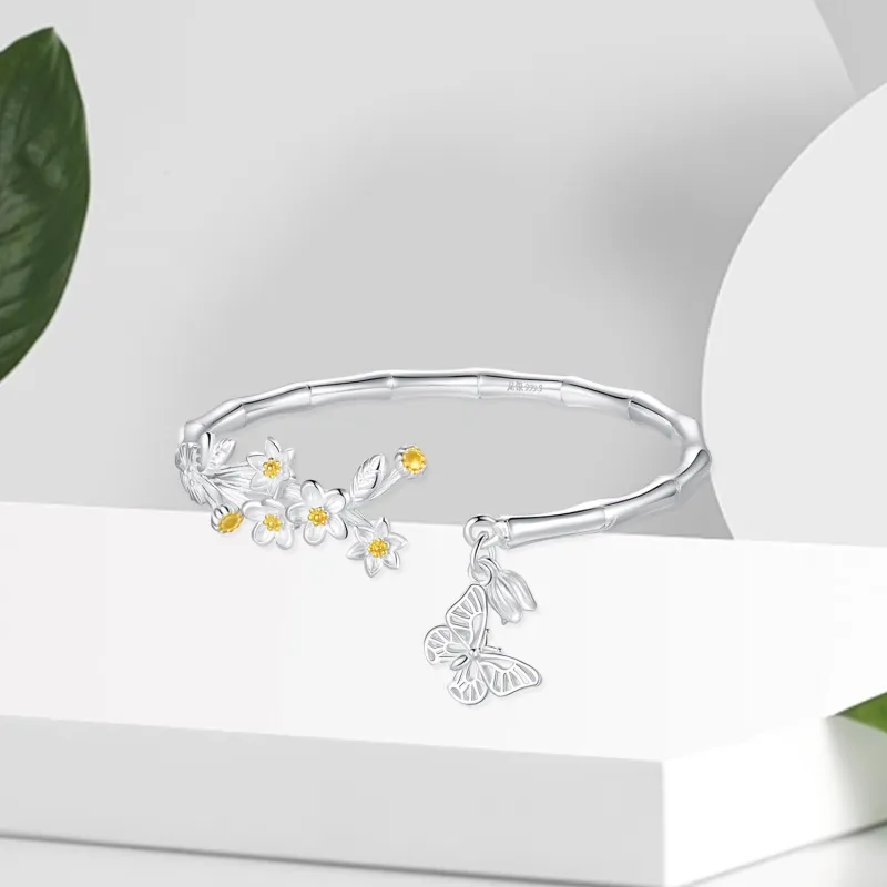 OSSINMI S999 Fine Silver Bangles Women's-2