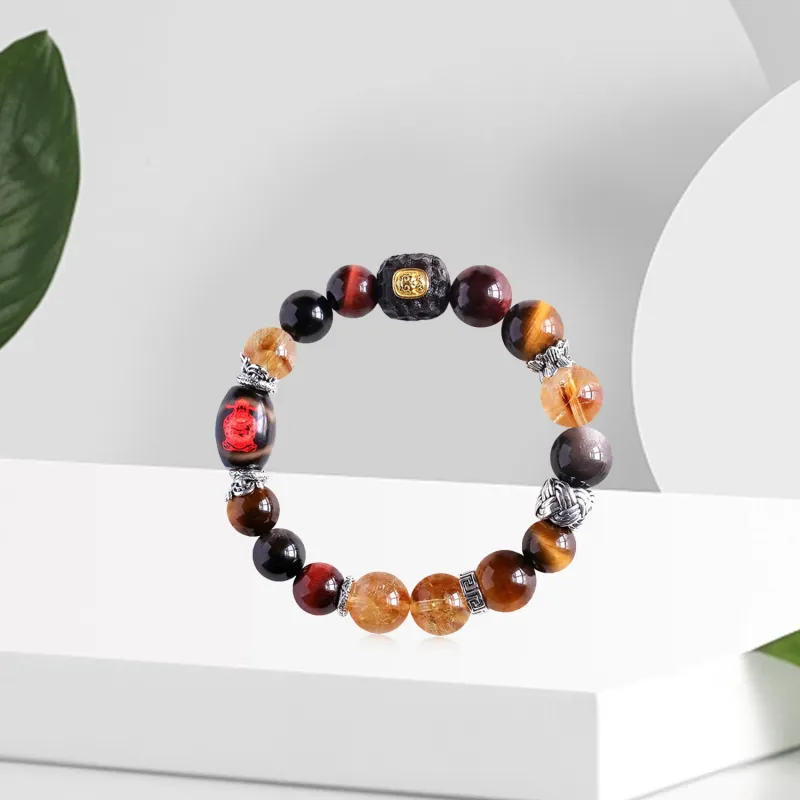 OSSINMI Tiger's Eye Stone Jade Bracelets Unisex-5