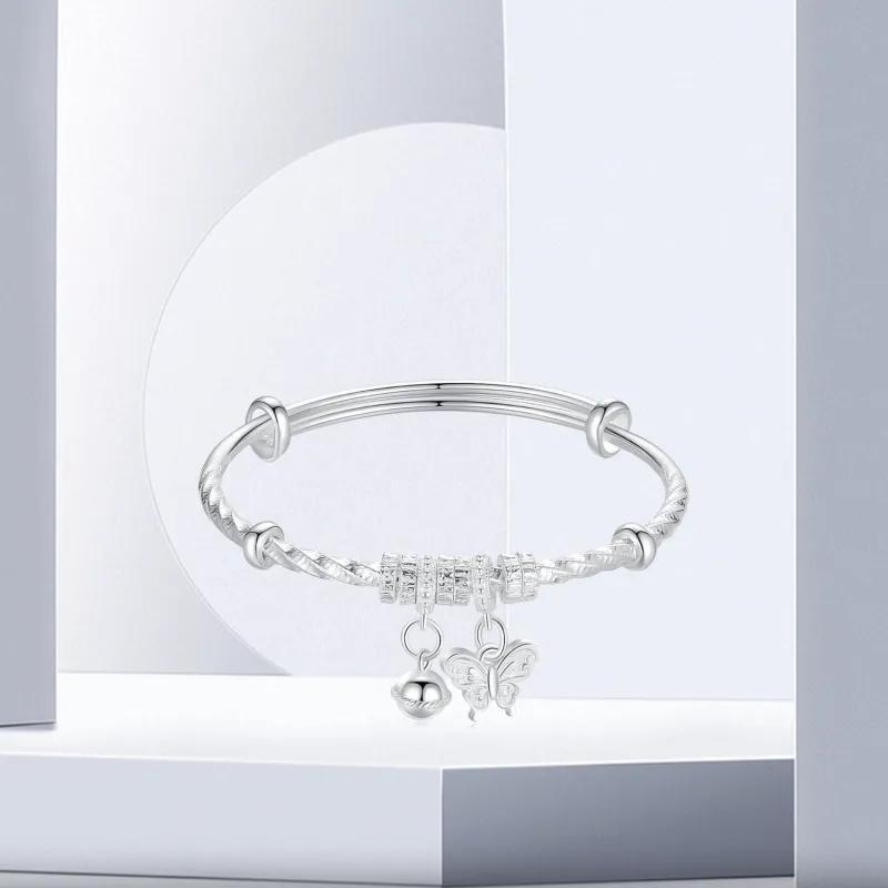 OSSINMI 999 Fine Silver Bangles Women's-4