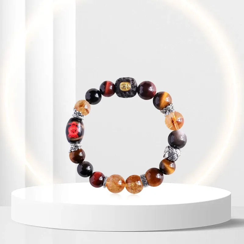 OSSINMI Tiger's Eye Stone Jade Bracelets Unisex-6