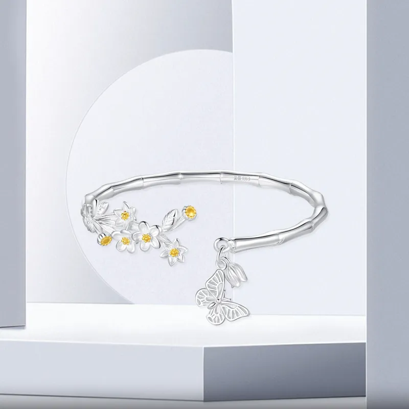 OSSINMI S999 Fine Silver Bangles Women's-4
