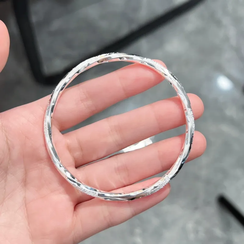 OSSINMI 999 Fine Silver Bangles Women's-5