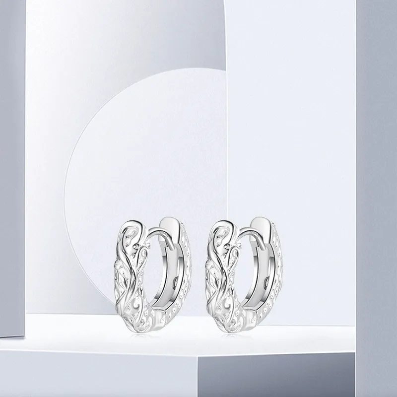 OSSINMI A925 Silver Earrings Unisex-4