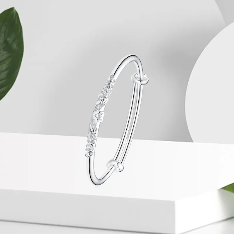 OSSINMI S999 Fine Silver Bangles Women's-2