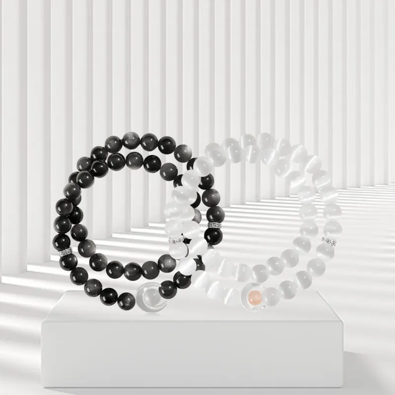 OSSINMI Glass Cat Eye Bracelets Unisex-11