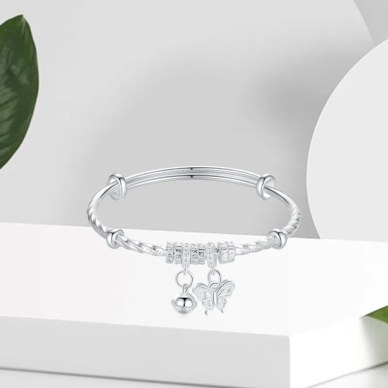 OSSINMI 999 Fine Silver Bangles Women's-2