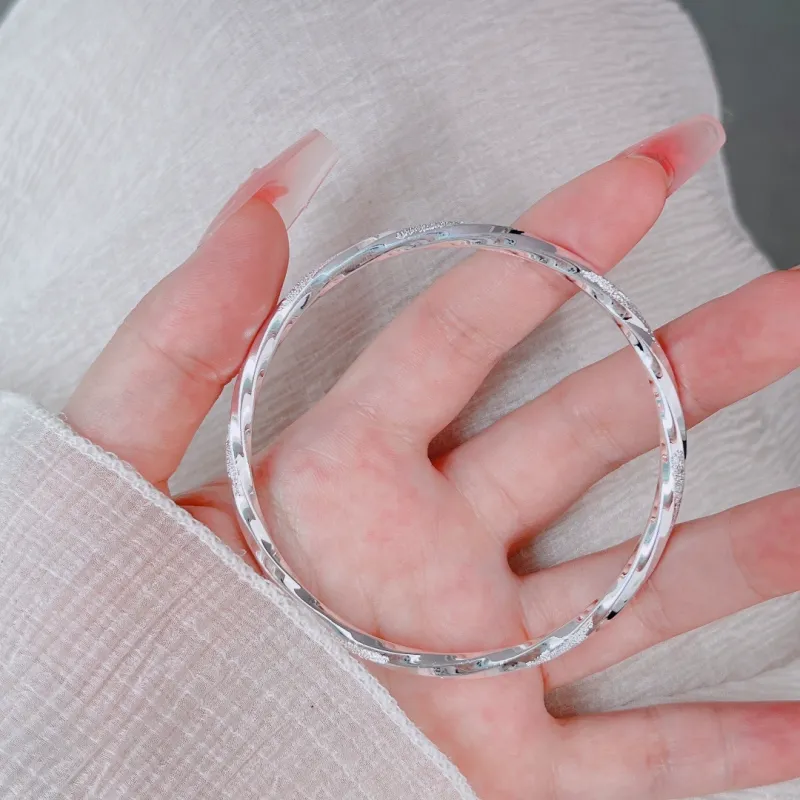 OSSINMI 999 Fine Silver Bangles Women's-4