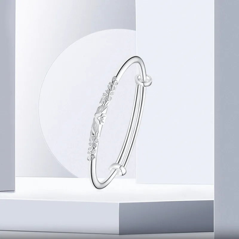 OSSINMI S999 Fine Silver Bangles Women's-4