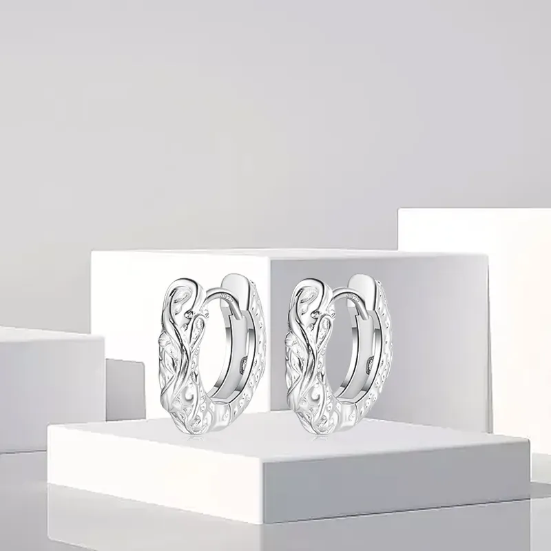 OSSINMI A925 Silver Earrings Unisex-3