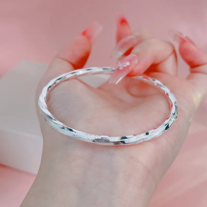 OSSINMI 999 Fine Silver Bangles Women's-2