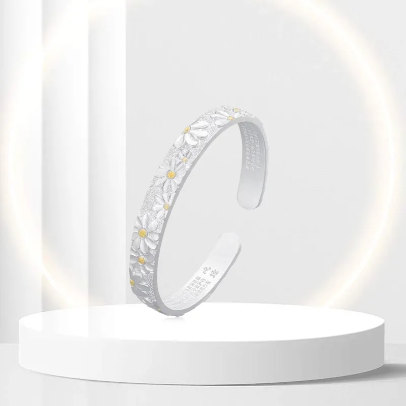 OSSINMI 999 Fine Silver Bangles Women's-1