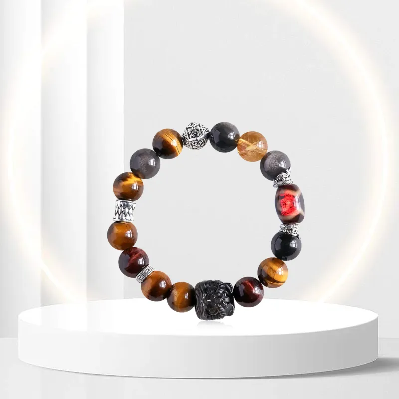 OSSINMI Tiger's Eye Stone Jade Bracelets Unisex-7