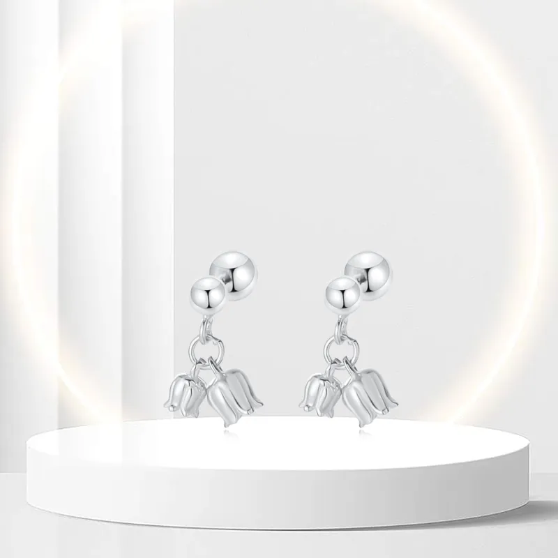 OSSINMI S925 Silver Earrings Women's-5