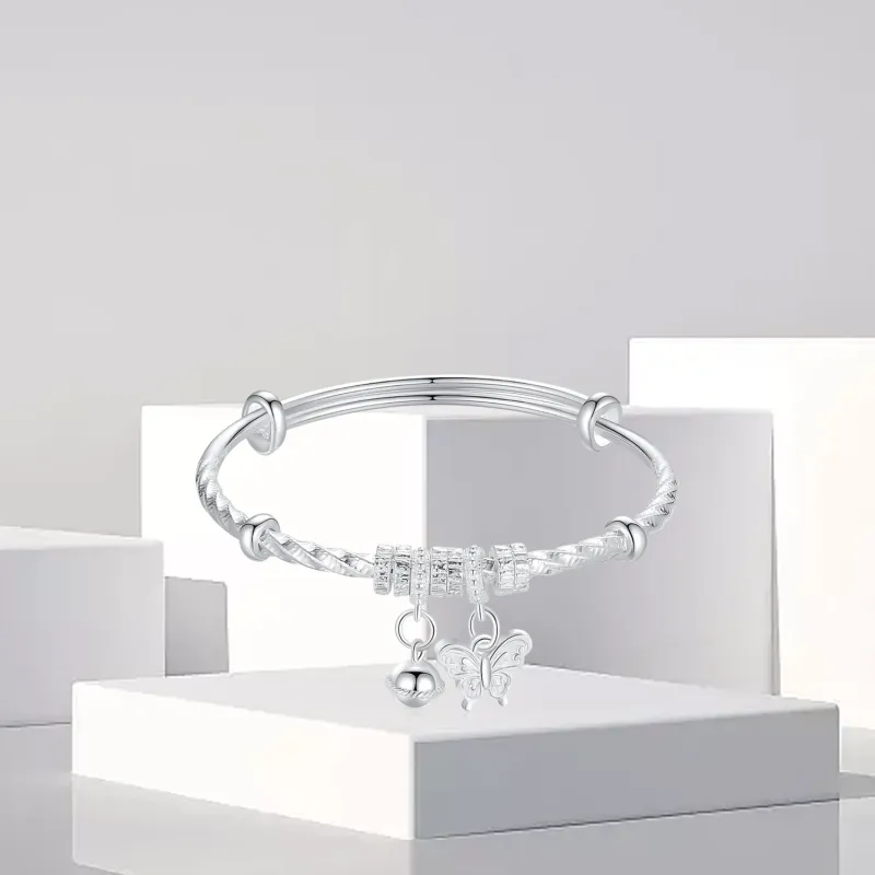 OSSINMI 999 Fine Silver Bangles Women's-3