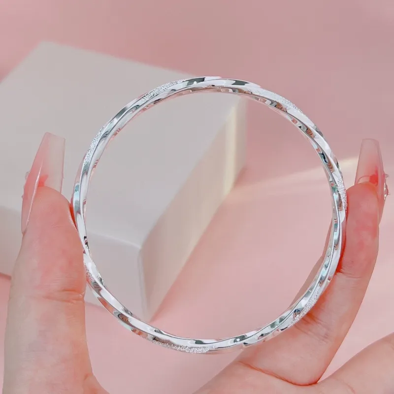OSSINMI 999 Fine Silver Bangles Women's-1