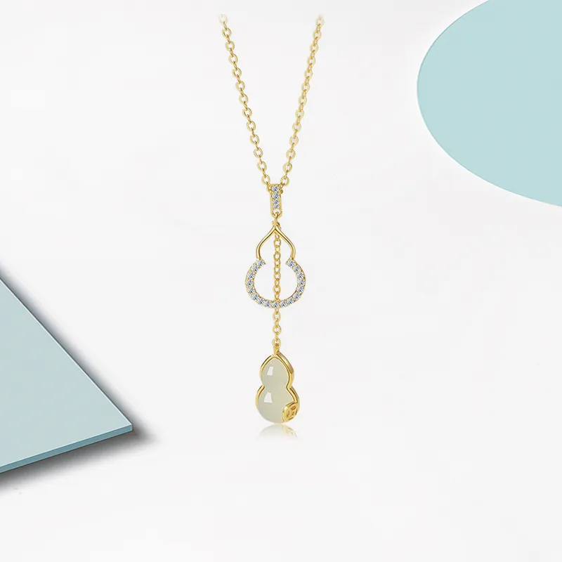 GIFU Colored Glaze Jade Necklaces Women's-3