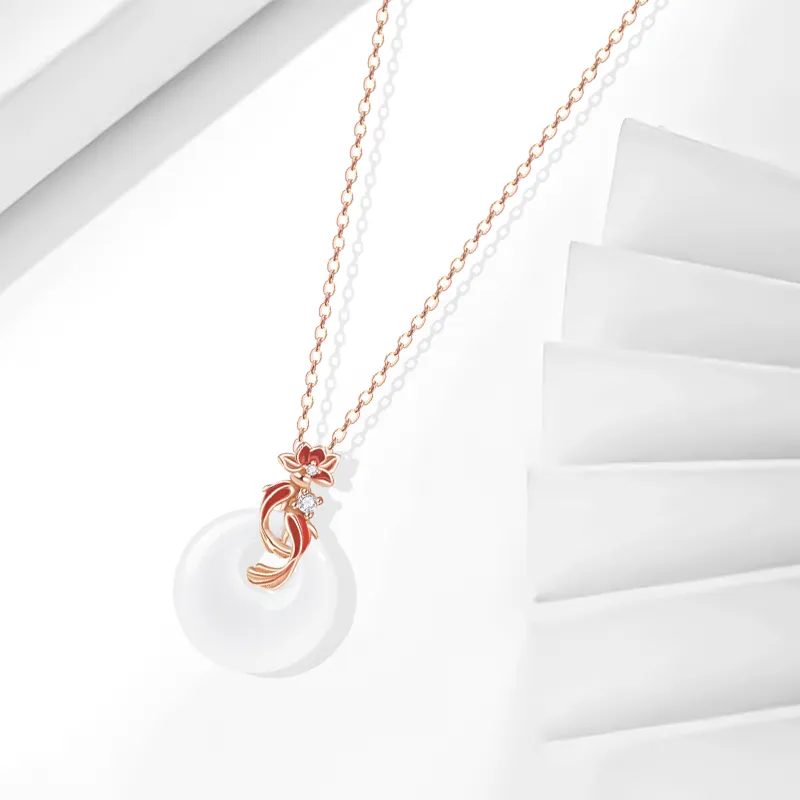 Muyan Colored Glaze Necklaces Women's-1