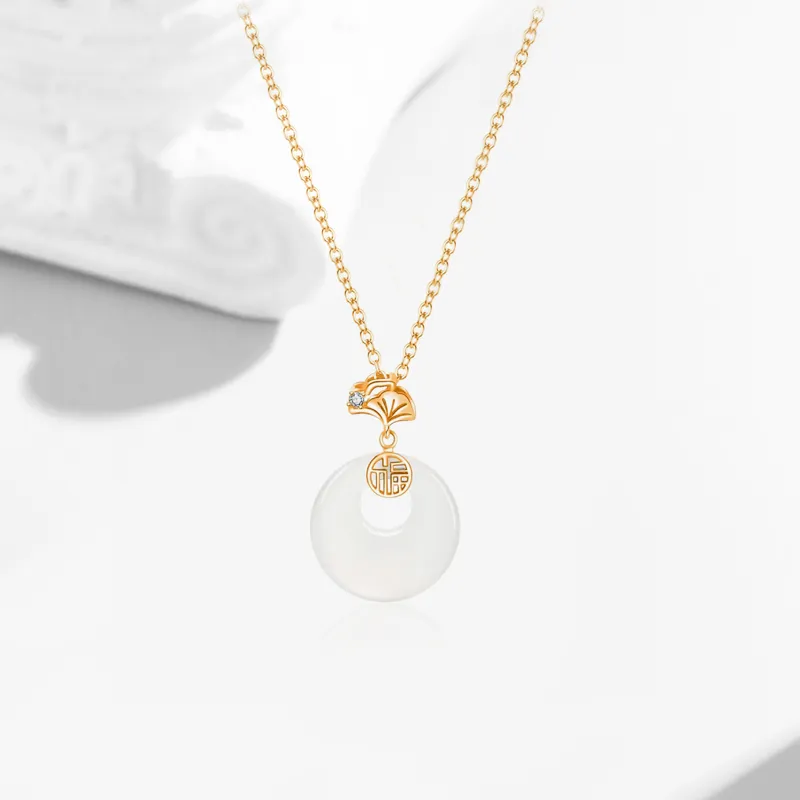 GIFU Colored Glaze Jade Necklaces Women's-3