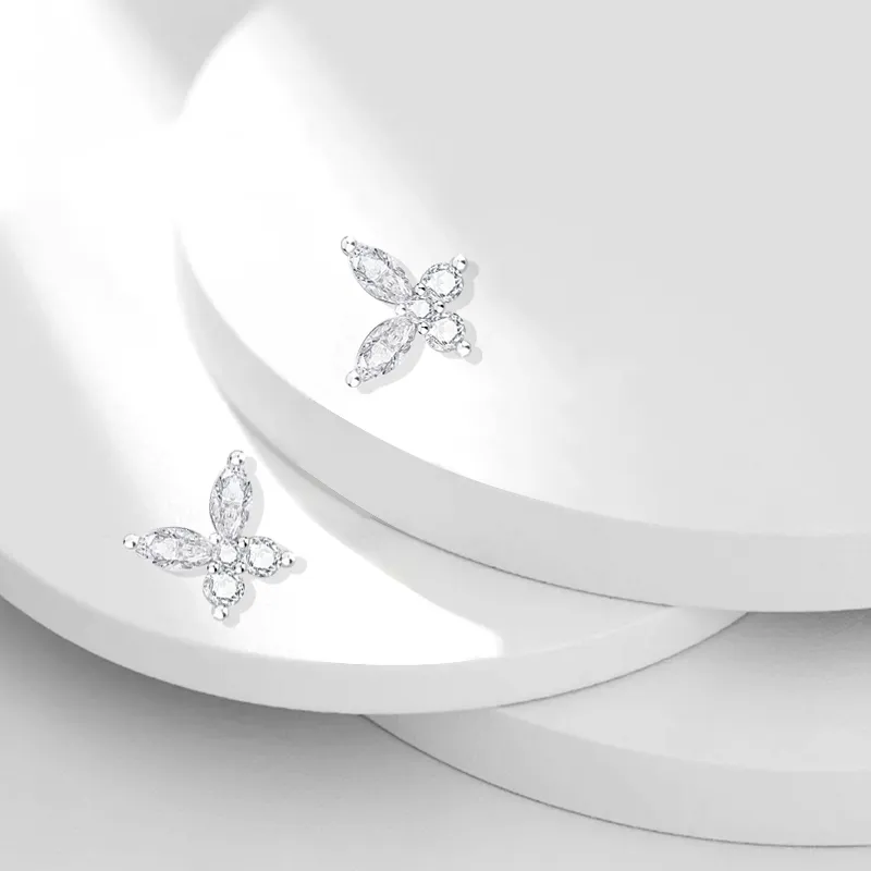 Muyan S925 Silver Stud Earrings Women's-1