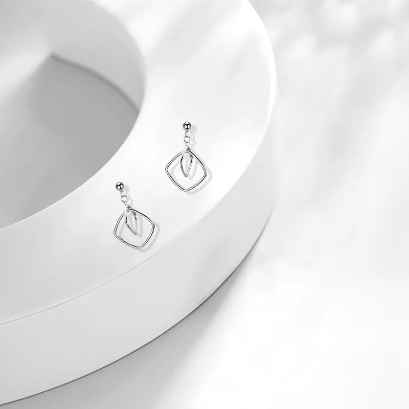 Muyan S925 Silver Stud Earrings Women's-1