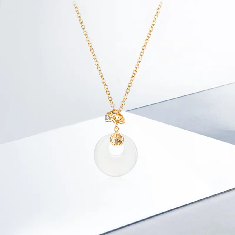 GIFU Colored Glaze Jade Necklaces Women's-2