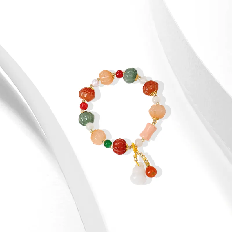 Muyan Alloy Gourd Single Wrap Beaded Bracelet Women's-1
