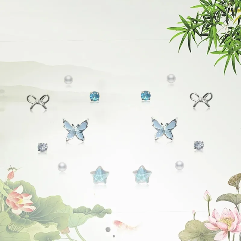 GIFU Alloy Stud Earrings Women's-2