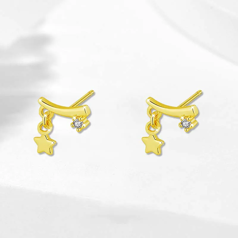 GIFU S925 Silver Stud Stud Earrings Women's-2