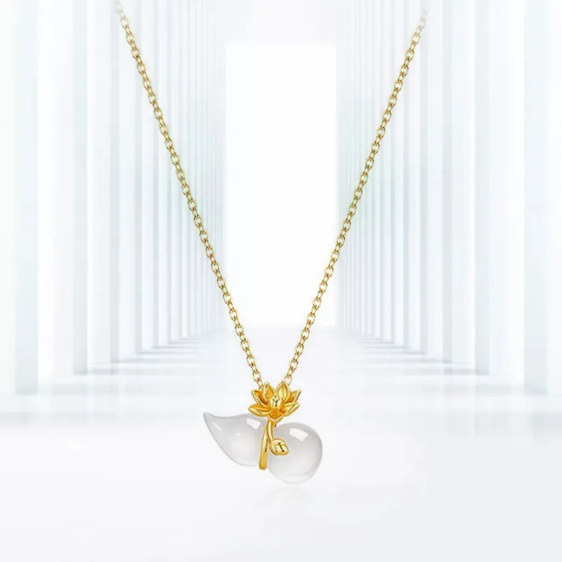 GIFU Chalcedony Jade Necklaces Women's-1