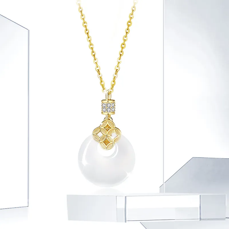 GIFU Chalcedony Jade Necklaces Women's-3